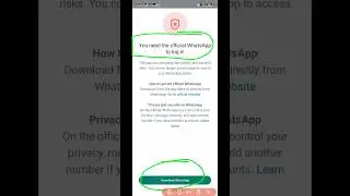 How to fix you need the official WhatsApp to log in You need the official WhatsApp to login #shorts