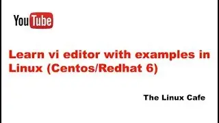 Learn vi editor with examples in Linux (Centos/Redhat 6)