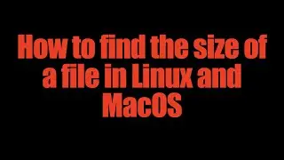 How to find the size of files in Linux and MacOS