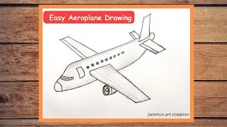 Easy Aeroplane Drawing for Beginners | Easy aeroplane drawing