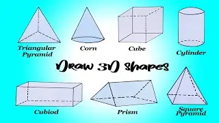 How to Draw 3D Shapes step by step -Easy Beginners Tutorial