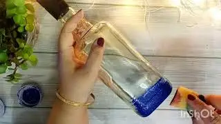 Ombre Effect bottle art | Simple and Easy bottle painting for beginners | Bottle Painting Ideas