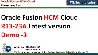 Oracle Fusion Cloud HCM Latest version Demo-3 | R13-23A | Enterprise Structure configuration | ESC