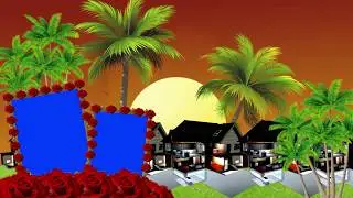 sun set videos Wedding Frame Green Screen || free background video effects hd