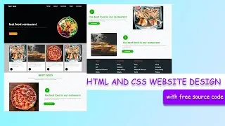 website design | html and css website design