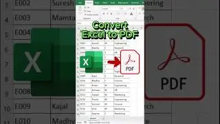 Convert Excel To PDF #trending #shorts #youtubeshorts @theexcelexperience