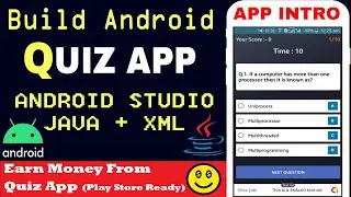 Quiz App Android Studio | Android Quiz App Tutorial (App Demo)