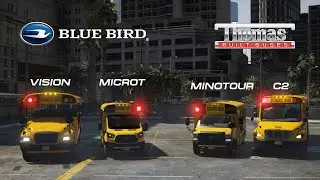 GTA V Vehicle Showcase: Thomas vs Blue Bird School Bus Pack