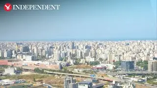 Watch Again: View of Beirut after Hezbollah retaliates with rocket barrage after Israeli strikes