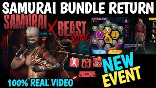 Samurai x Beast Ring Event| Samurai bundle return Free Fire| New Event Free Fire Today ff New Event