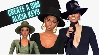 Sims 4| CAS - Alicia Keys  + CC Folder + Sim Download