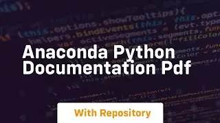 anaconda python documentation pdf