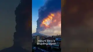 Massive eruption of Mount Etna volcano in Sicily, Italy 🇮🇹