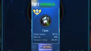 ТОП 1 МИРА ГРОК #грок #топ1мира #mobilelegends #мобайллегендсгрок #mlbbshorts #rek