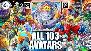 TODOS 103 AVATARES ÚNICOS BEYBLADE BURST APP + QR CODES | 4K60fps