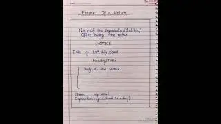 Notice writing l Notice writing format l Notice writing class 11 l Notice writing class 8/9/10/11/12