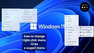 How to change your right click menu to be a supper menu?