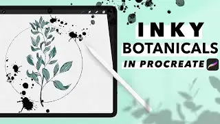 Drawing Inky Botanicals in Procreate (with FREE BRUSHES)