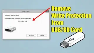 How To Remove Write Protection From USB or SD Card in 2020