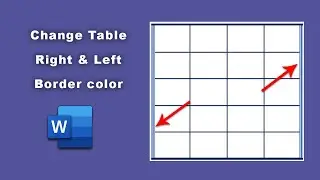 How to change a table right and left border color in word