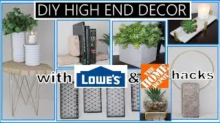 DIY HIGH END ROOM DECOR with Lowes and Home Depot HACKS! | Of course some DOLLAR TREE too!