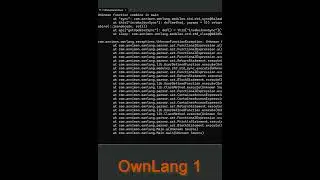 OwnLang 2. Parse and runtime errors