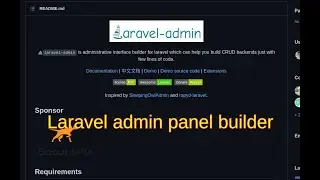 Laravel Admin Panel Builder // Quick Admin Panels #laravel