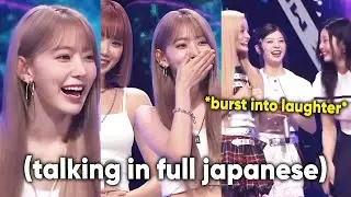 Sakura & Wonhee's funny interaction in full japanese (Le sserafim x ILLIT at NHK Music Expo 2024)