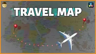 Create Plane TRAVEL MAP DaVinci Resolve