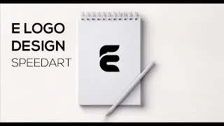 'E' Logo Design Speed Art - Squb Creates