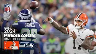 Cleveland Browns vs. Seattle Seahawks | 2024 Preseason Week 3 Game Highlights