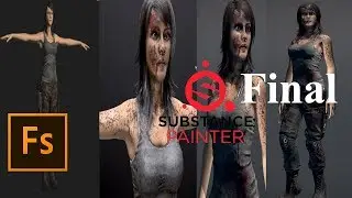 Realistic Game Character creation LARA CROFT in (Fuse & substance painter)