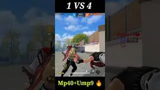 1 vs 4 destroyed in seconds 😱 MAC10 🤯#shorts #short #freefire #freefireshorts