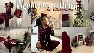 CHRISTMAS ROOM MAKEOVER 🎄 Decorate with me, Decor Shopping + Room Tour | Vlogmas Day 4