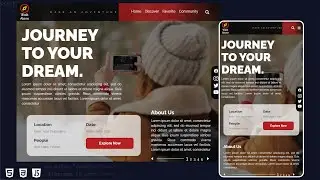 How to build a responsive landing page website for Leisure and wildlife | HTML, CSS & JavaScript