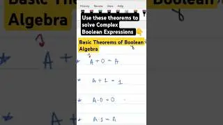 Basic Theorems of Boolean Algebra 😱#shorts #trending #youtubeshorts #digitalelectronics