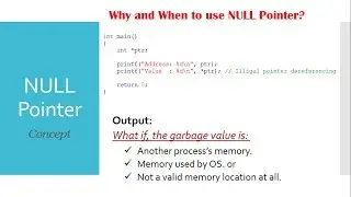 NULL Pointer in C example or What is NULL Pointer in C