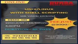 UNIX/LINUX Online Training @ DURGASOFT