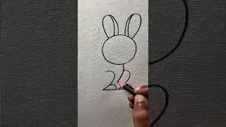 How to art simple rabbit with numbers 22