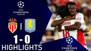 But Wilfried Singo | Monaco vs Aston Villa 1-0 Résumé | Ligue des Champions 2024/25