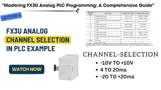FX3U Analog Channel Selection Made Easy in PLC | mitsubishi fx3u analog |