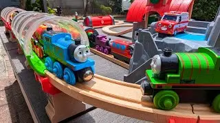 Brio & Thomas wooden train. Had fun playing with friends!