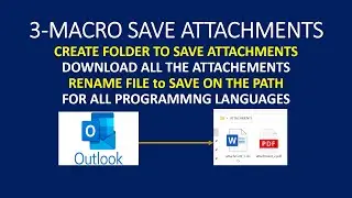 VBA MACRO TO AUTOMATE OUTLOOK EMAILS | MACRO TO SAVE ALL ATTACHMENTS FROM EMAILS | Email Automation