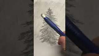 Draw a snow-covered tree #shorts #drawingtutorial #drawing #winter