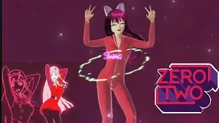 ZERO TWO TikTok dance || Phut Hon || Sakura school simulator