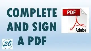 How to complete and sign a PDF document