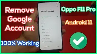 FRP Bypass Oppo F11 Pro CPH1969 Android 11 Without PC - Easy and 100% FREE