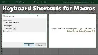 How To Assign Keyboard Shortcuts To Macros In Excel