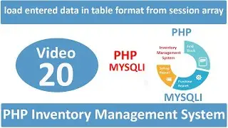 how to load entered data in table format from session array in admin side in php ims