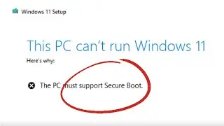 2023 FIX This PC cant run Windows 11 The PC must Support Secure Boot Hindi Tutorial